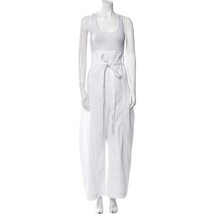 Matteau 'Wide' White Cotton Leg Pants Size 6